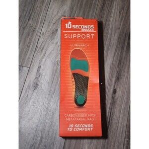 Ten Seconds Ultra Arch Insoles Men’s 4-4.5 Women’s 5.5-6 Shoe Inserts